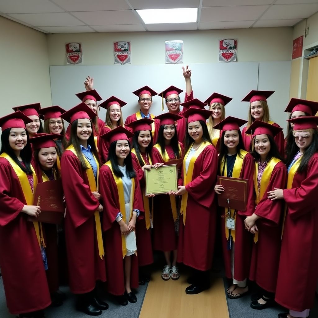 Graduación de estudiantes del programa avanzado
